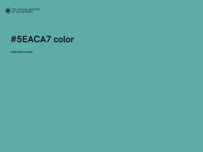 #5EACA7 color image