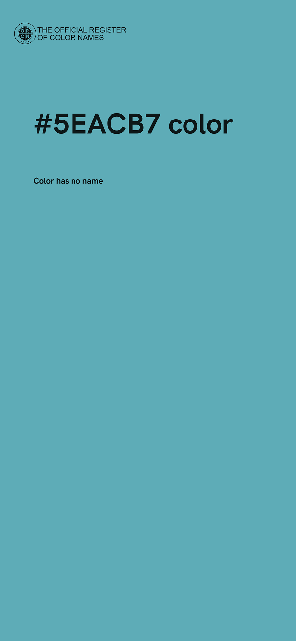 #5EACB7 color image