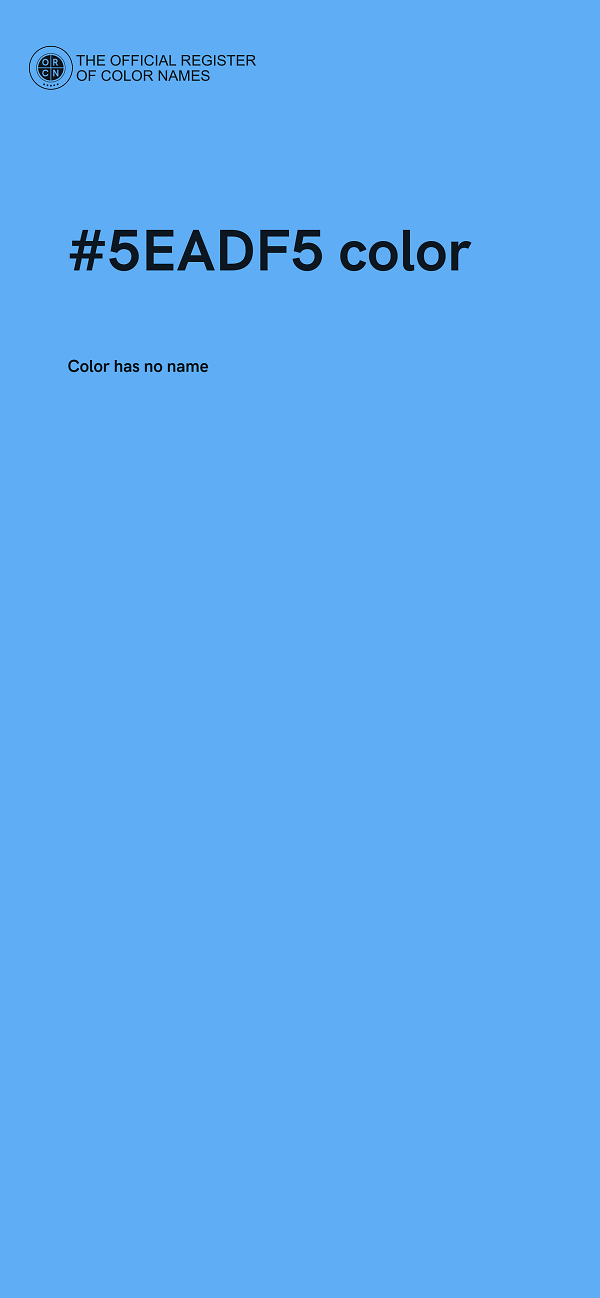 #5EADF5 color image