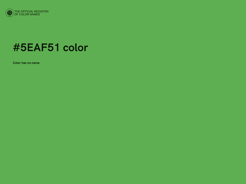 #5EAF51 color image