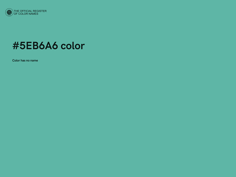#5EB6A6 color image