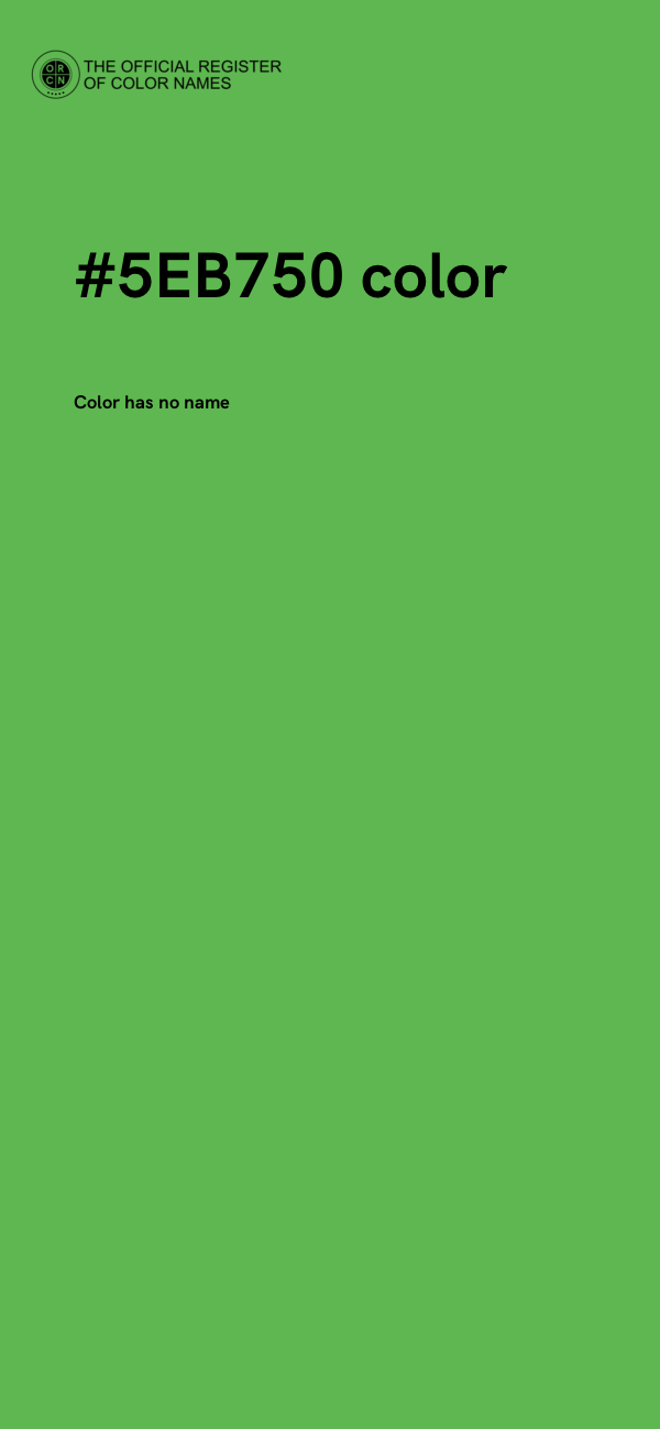 #5EB750 color image