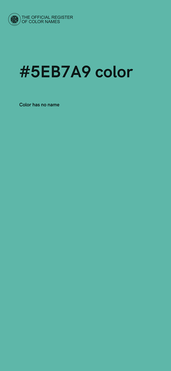 #5EB7A9 color image