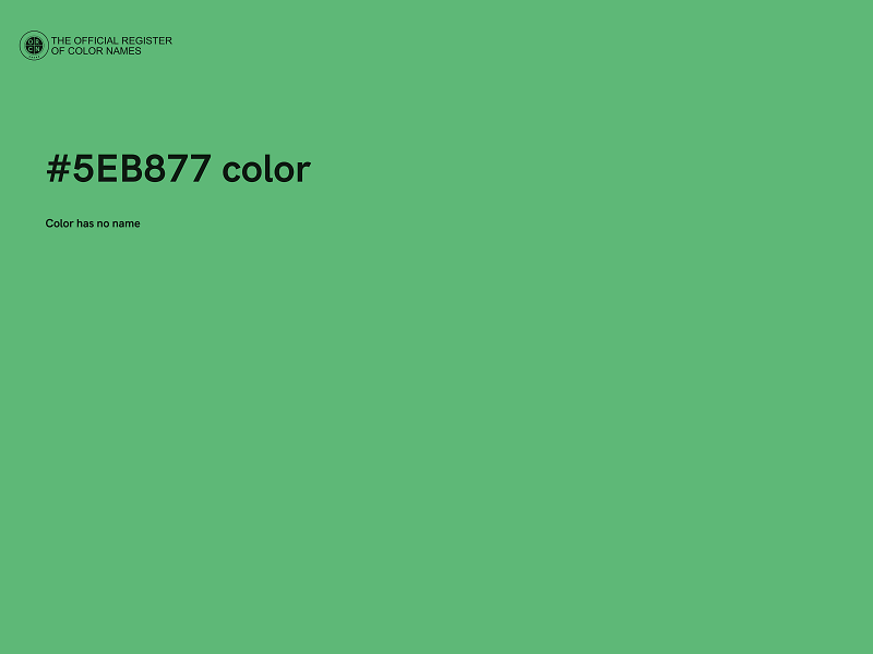 #5EB877 color image