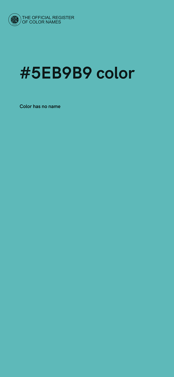 #5EB9B9 color image