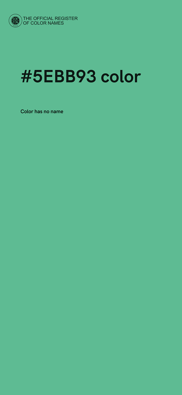 #5EBB93 color image