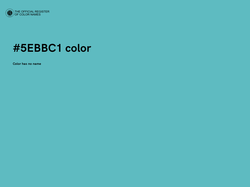#5EBBC1 color image