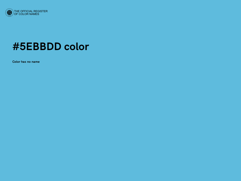 #5EBBDD color image