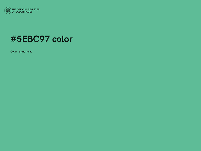 #5EBC97 color image