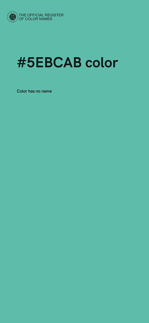 #5EBCAB color image