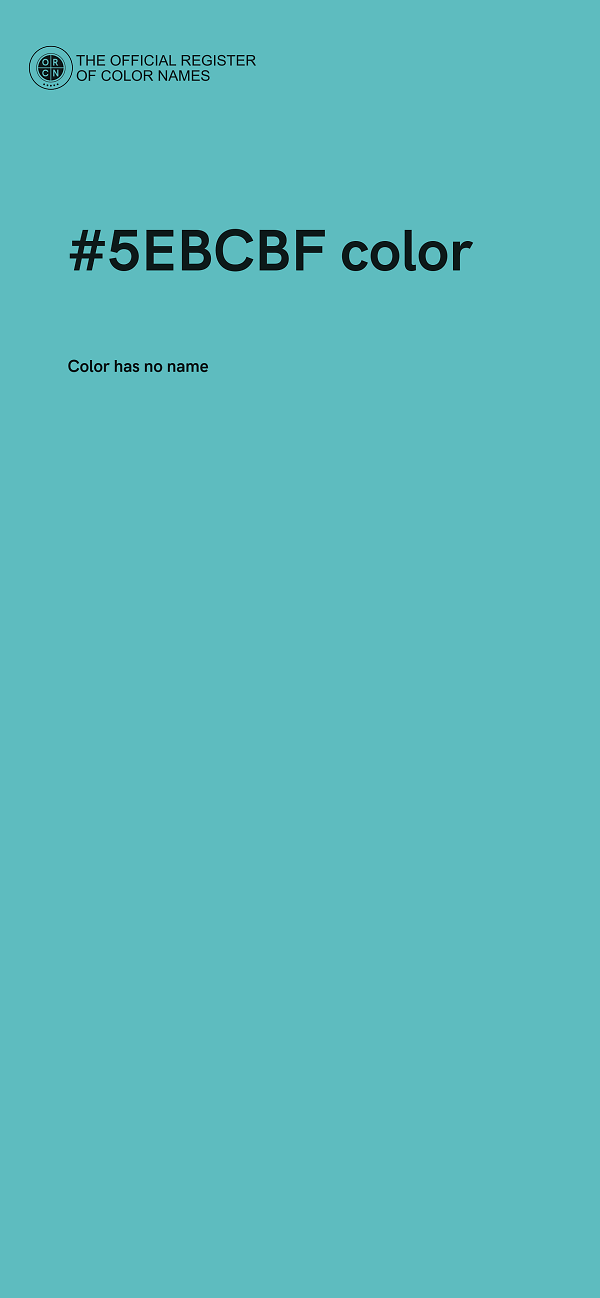 #5EBCBF color image