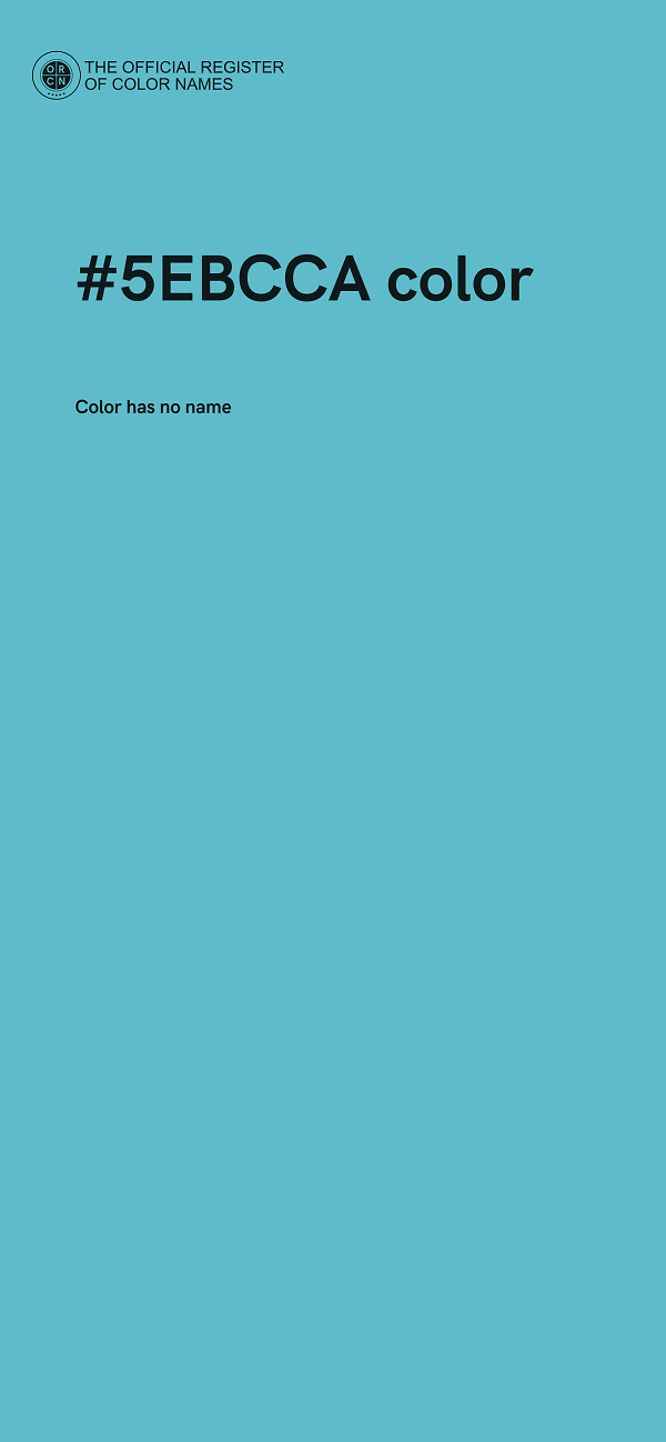 #5EBCCA color image
