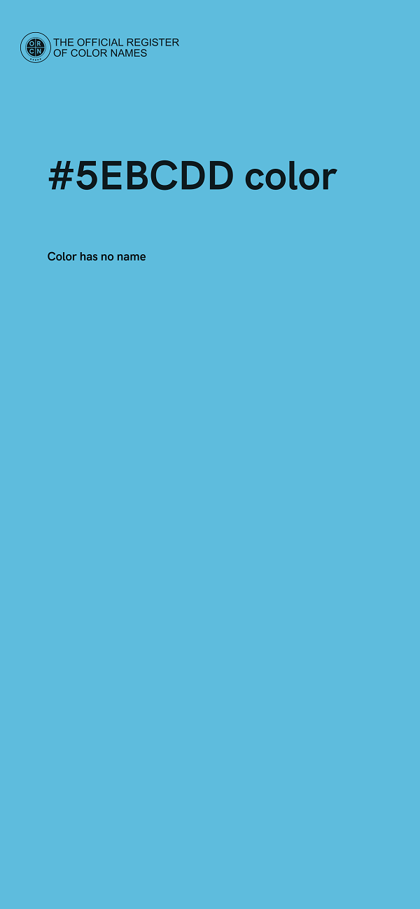 #5EBCDD color image