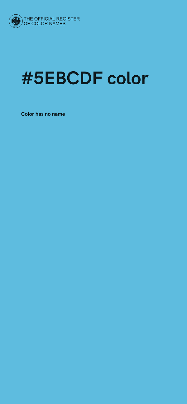 #5EBCDF color image