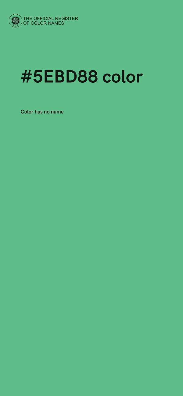 #5EBD88 color image