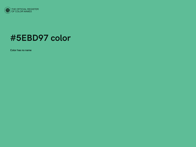 #5EBD97 color image