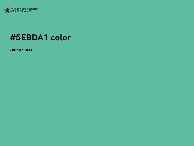 #5EBDA1 color image