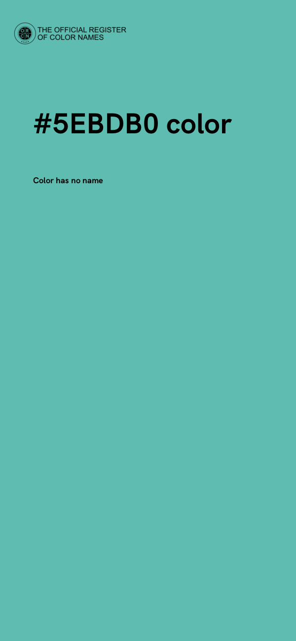 #5EBDB0 color image