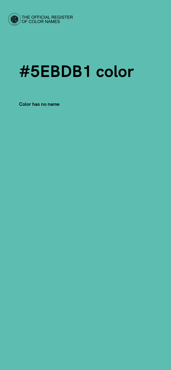 #5EBDB1 color image