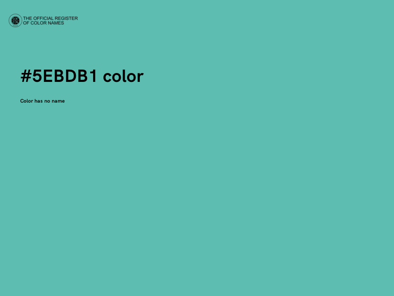 #5EBDB1 color image