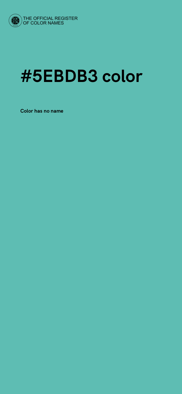 #5EBDB3 color image