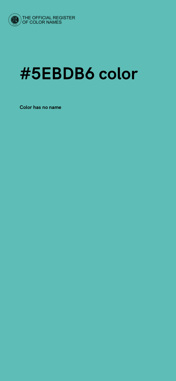 #5EBDB6 color image