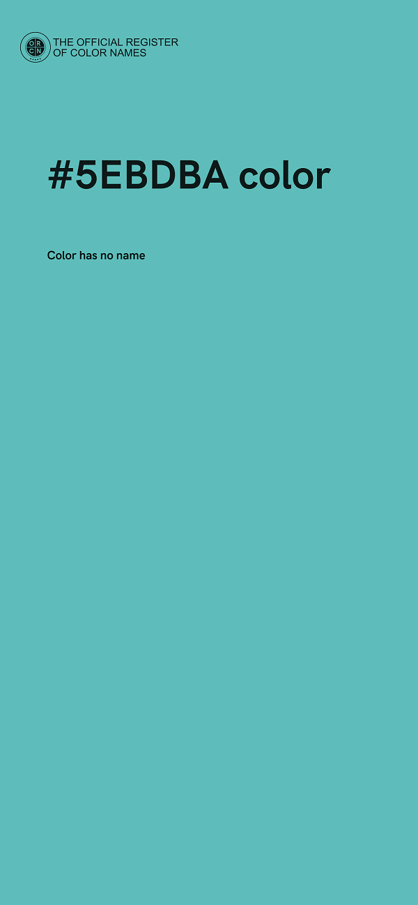 #5EBDBA color image