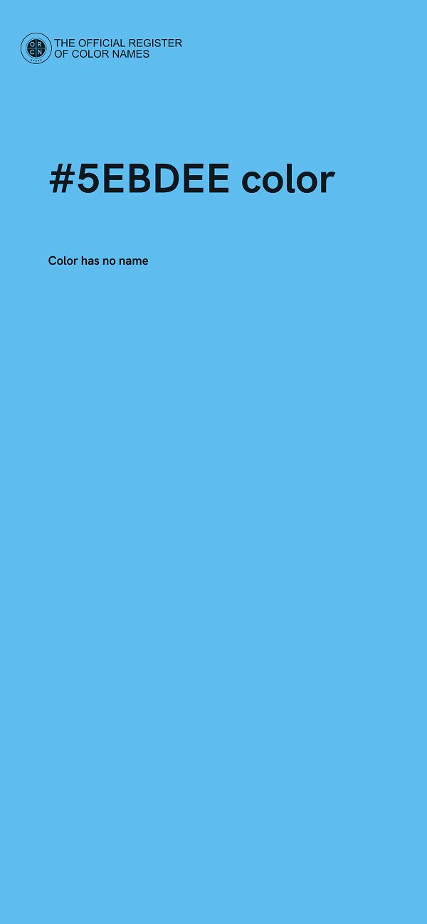 #5EBDEE color image