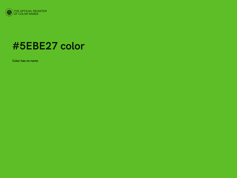 #5EBE27 color image