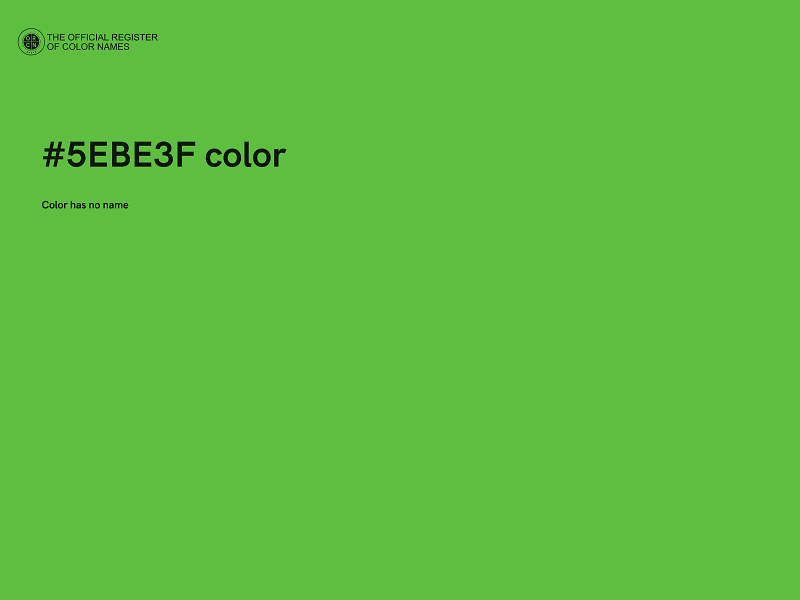 #5EBE3F color image