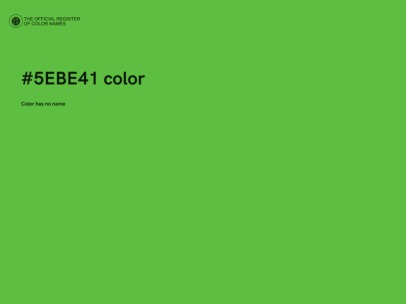 #5EBE41 color image