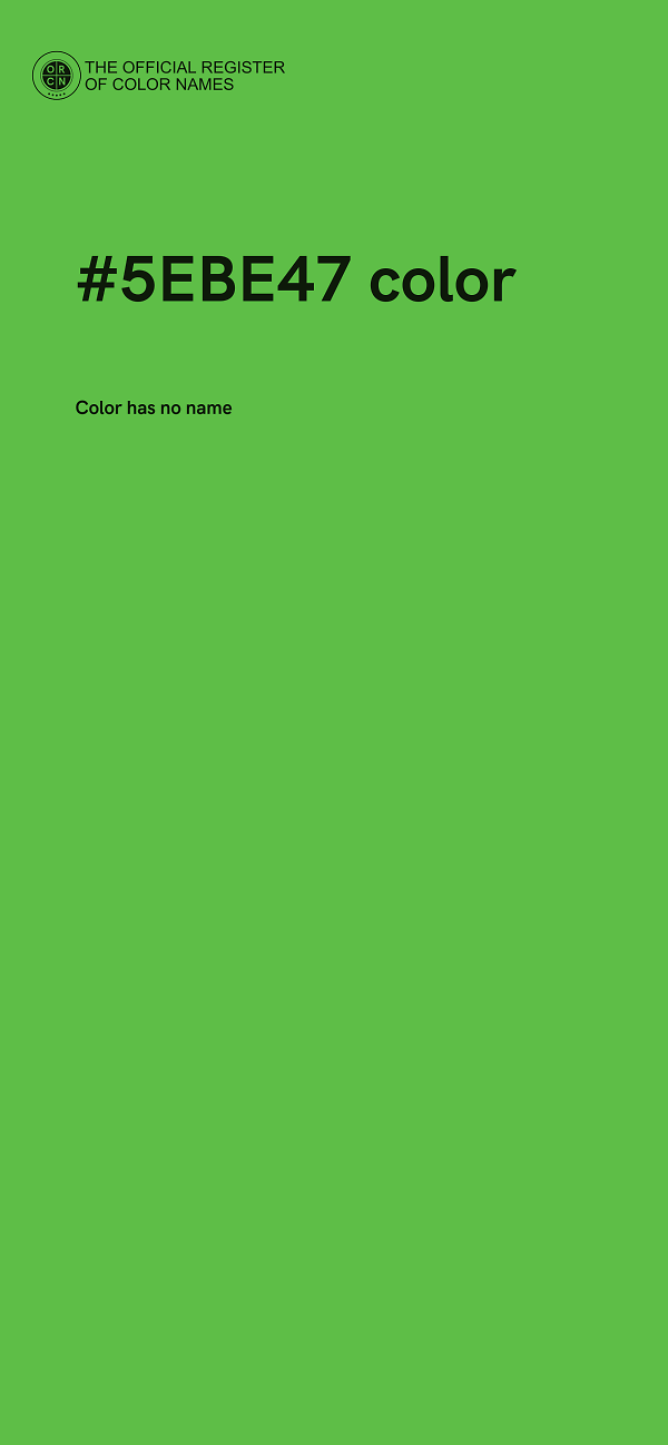 #5EBE47 color image