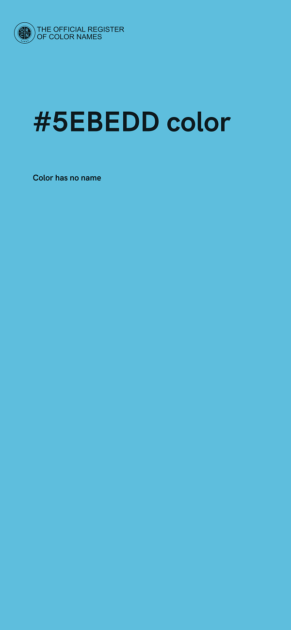 #5EBEDD color image
