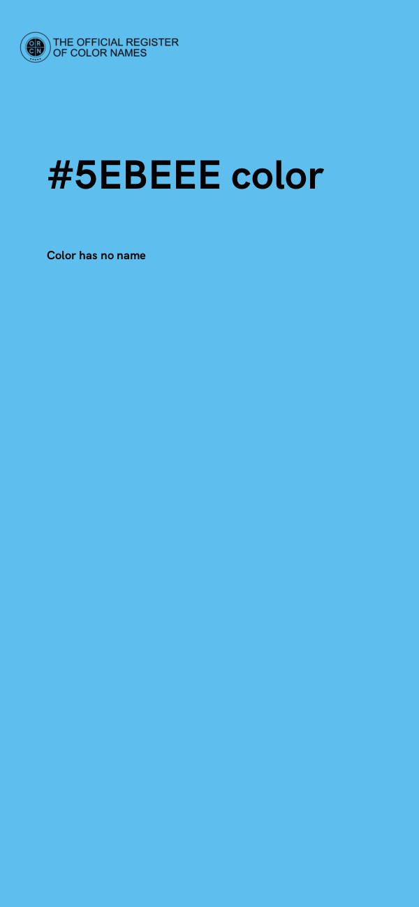 #5EBEEE color image