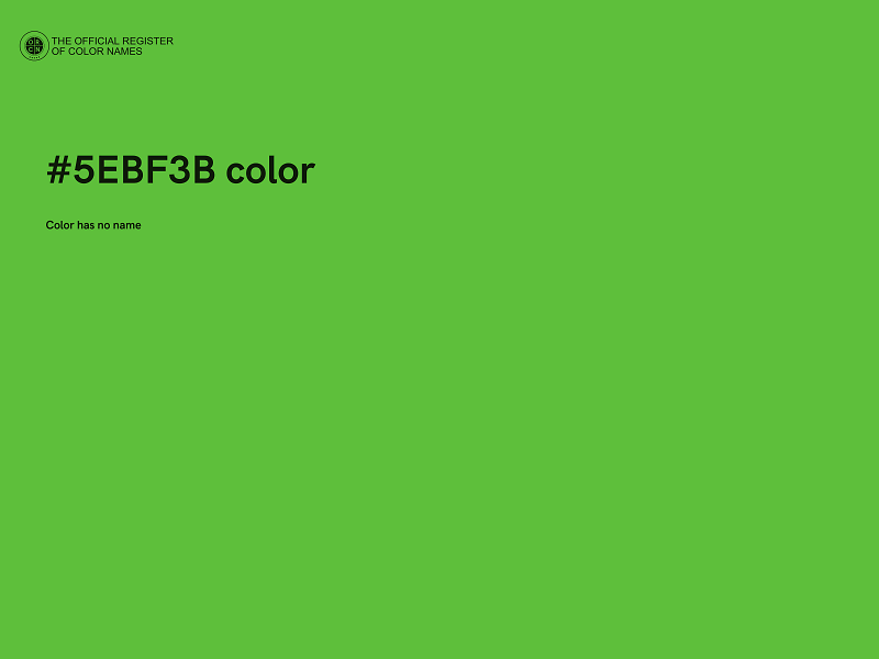 #5EBF3B color image
