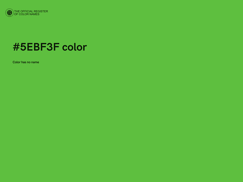 #5EBF3F color image