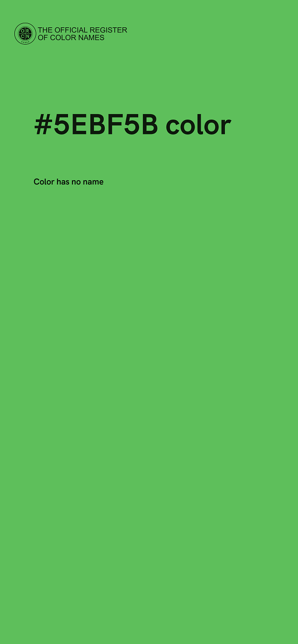 #5EBF5B color image