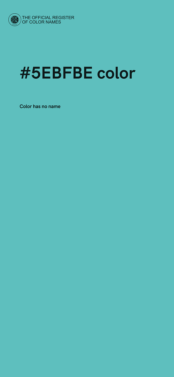 #5EBFBE color image