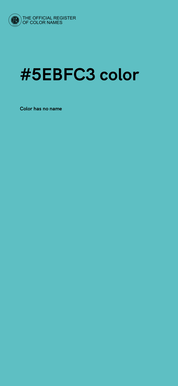#5EBFC3 color image