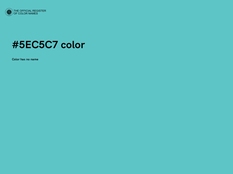 #5EC5C7 color image