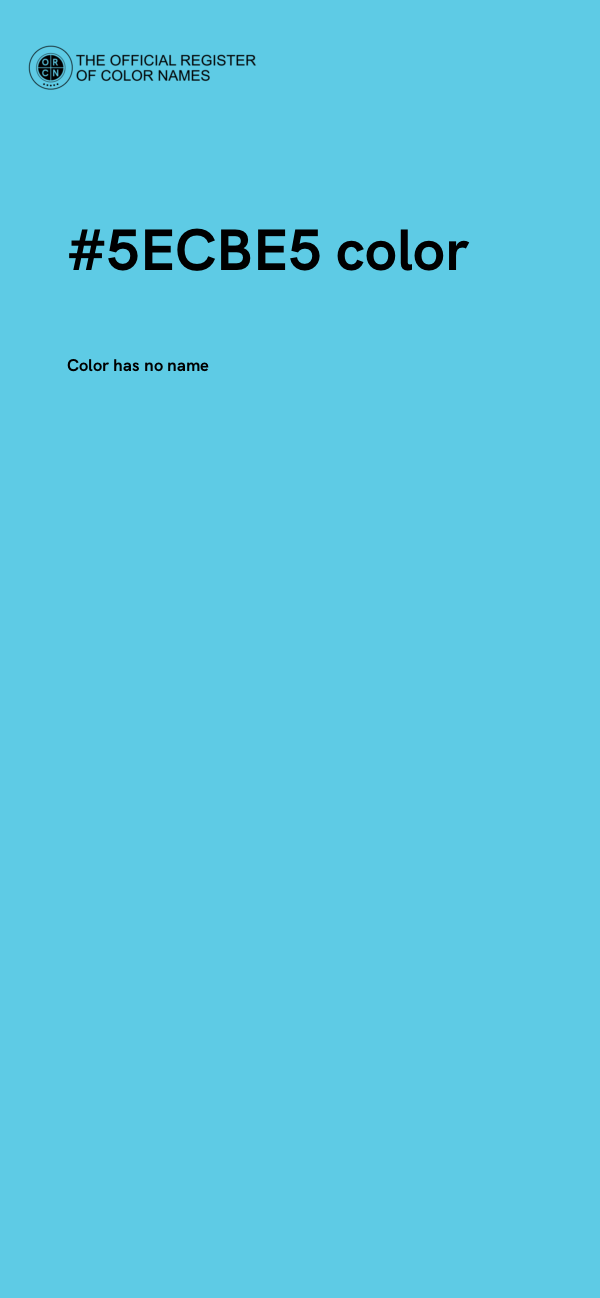 #5ECBE5 color image