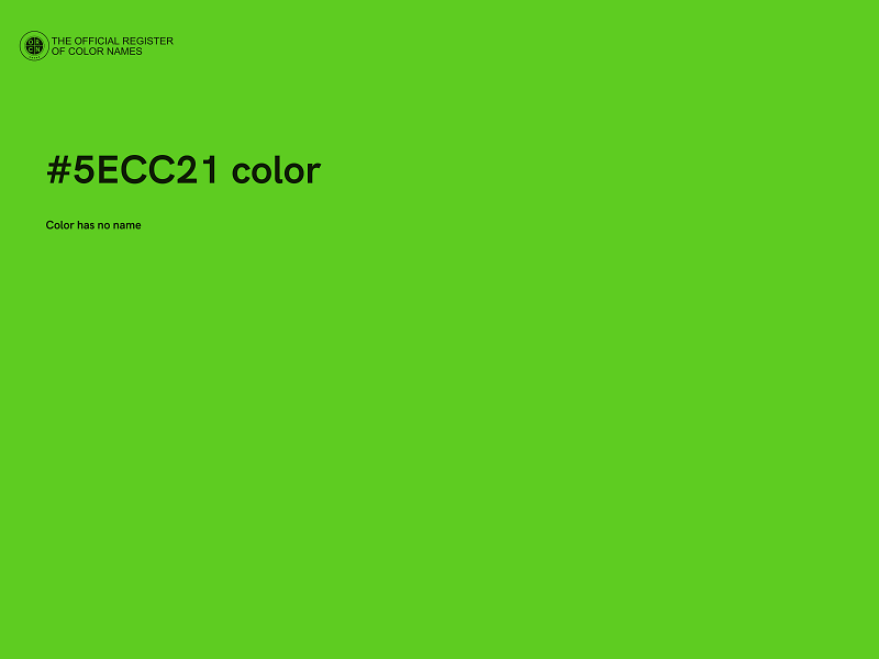 #5ECC21 color image