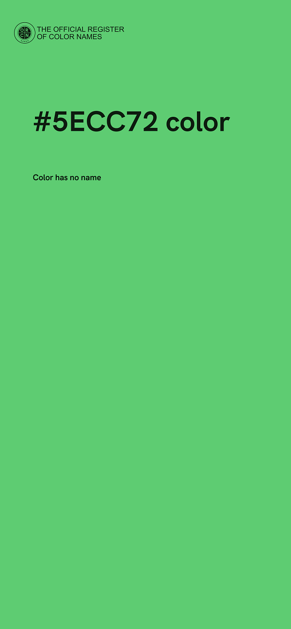 #5ECC72 color image