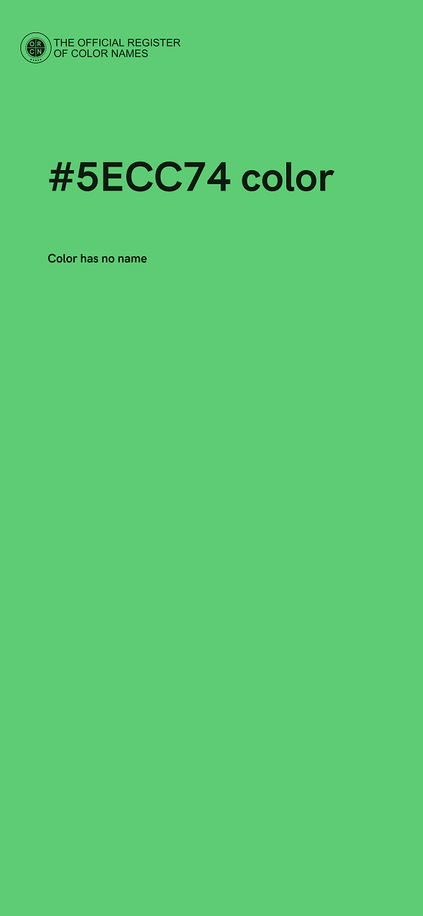 #5ECC74 color image