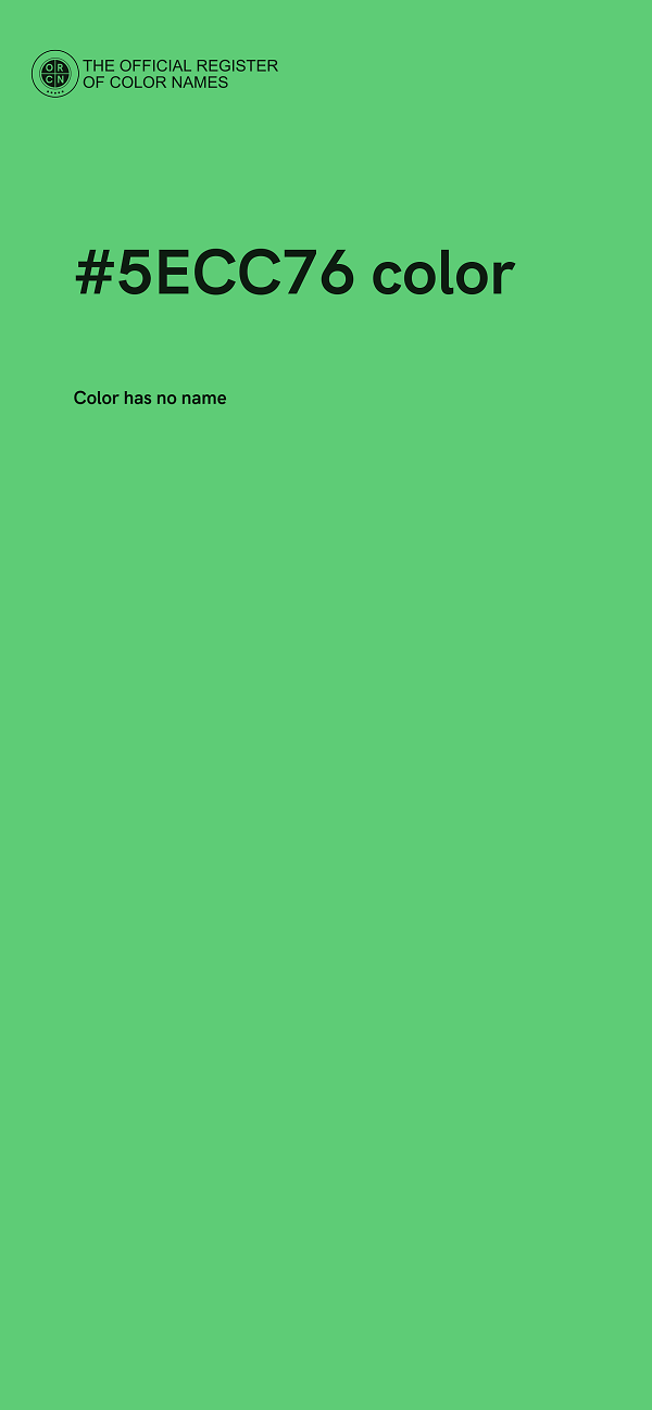#5ECC76 color image