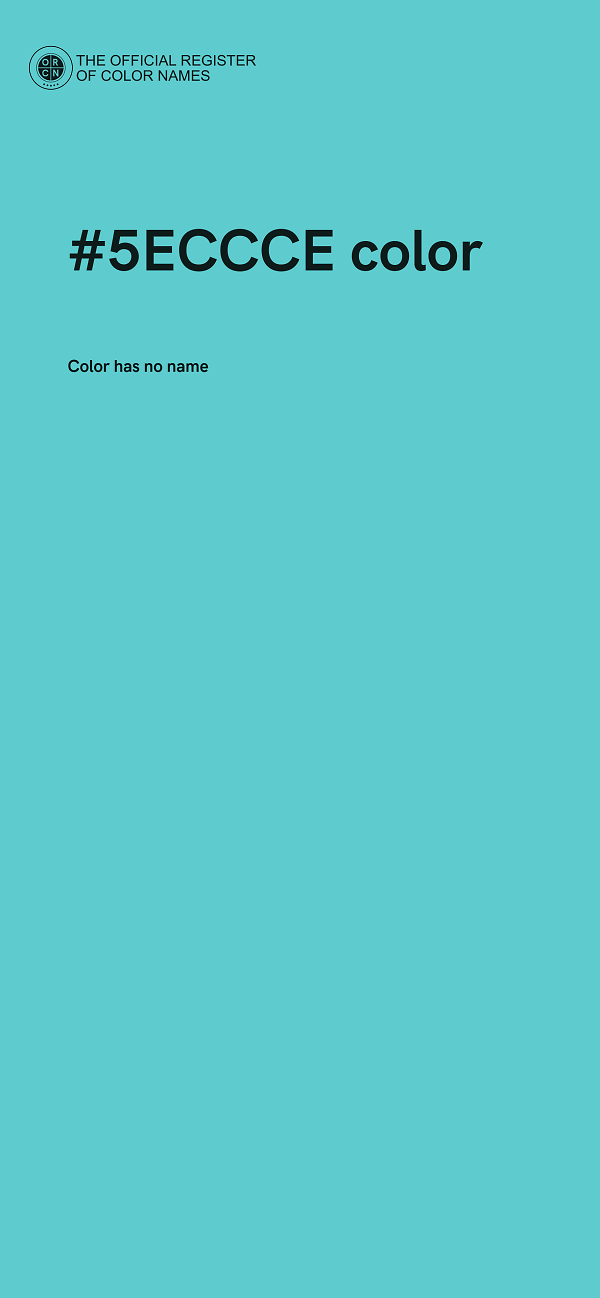 #5ECCCE color image