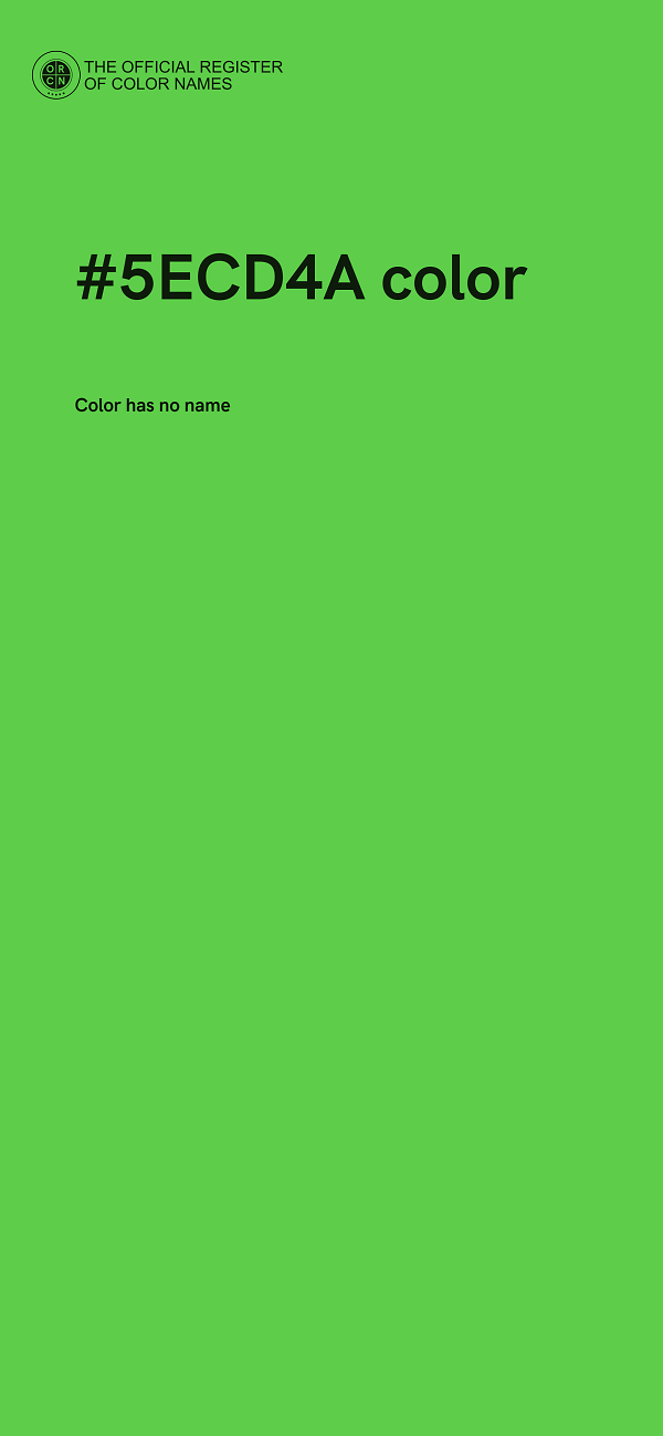 #5ECD4A color image