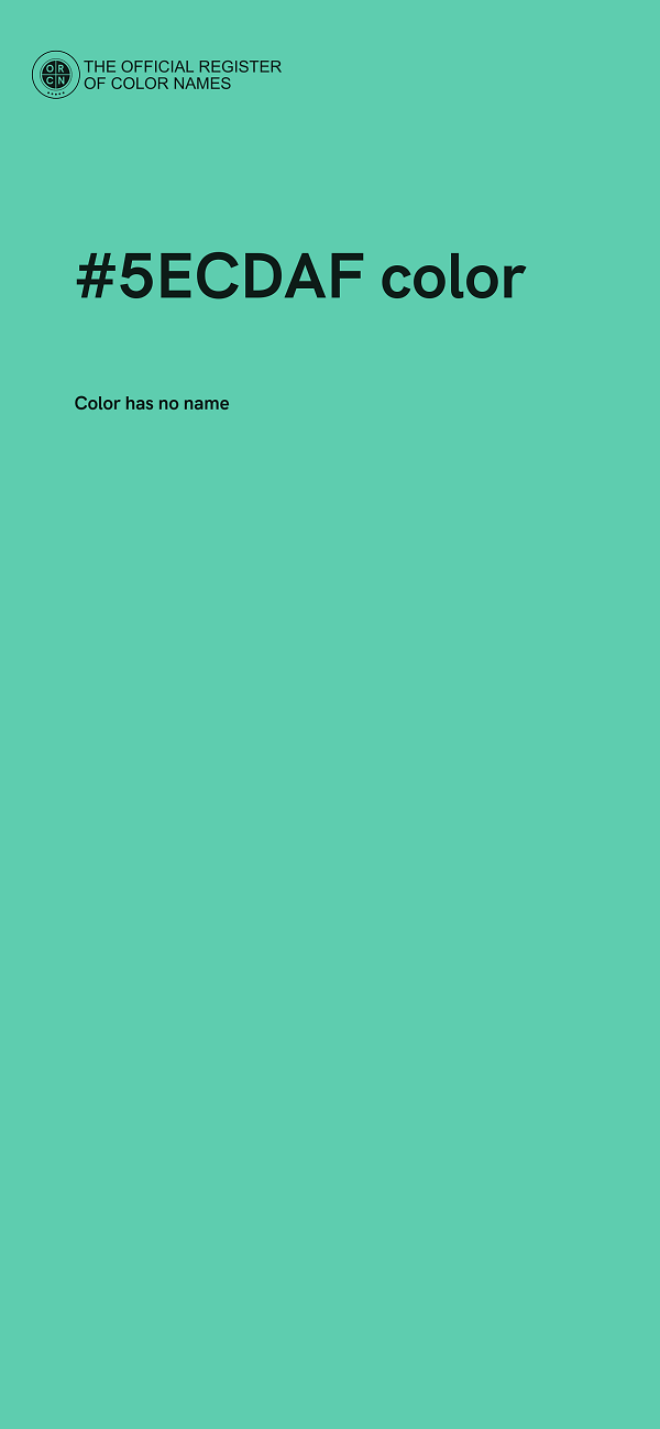 #5ECDAF color image