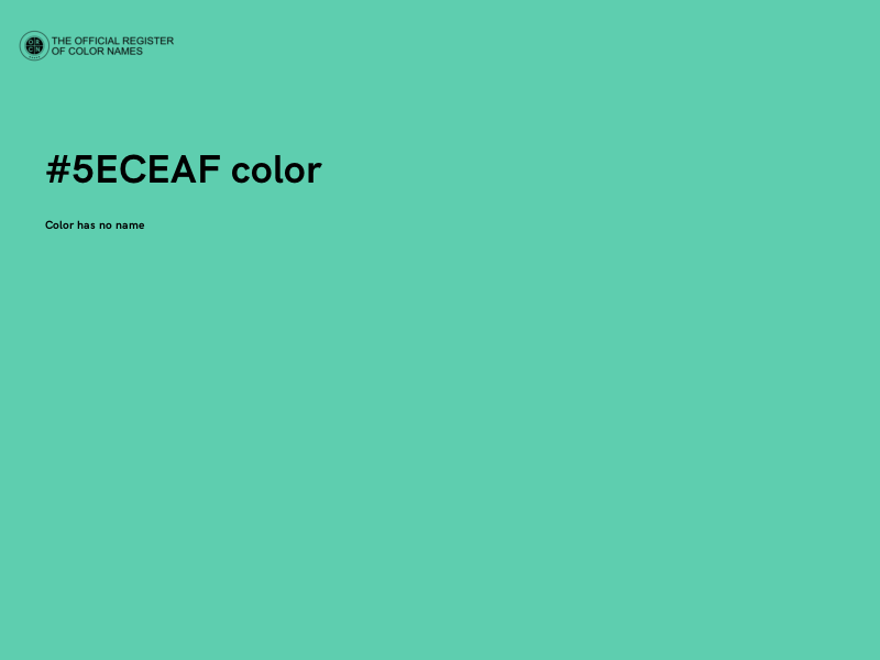 #5ECEAF color image