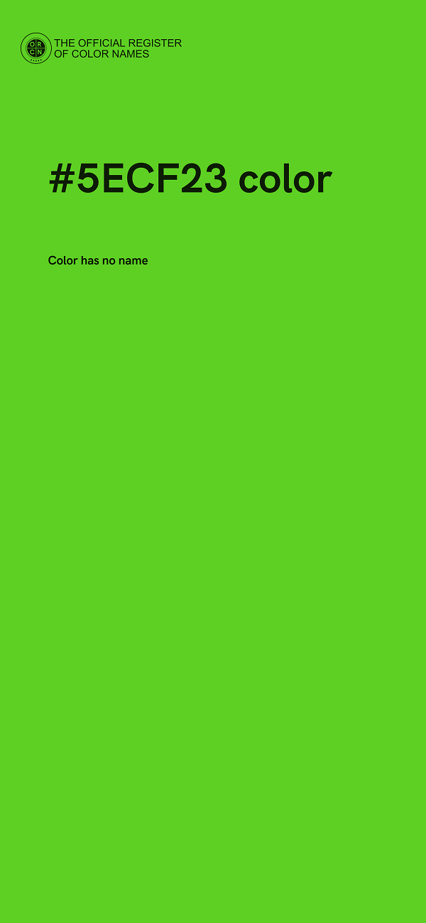 #5ECF23 color image